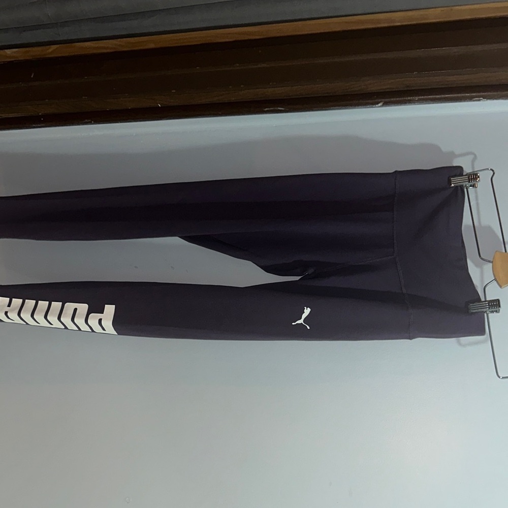 Puma purple Leggings with White Branding